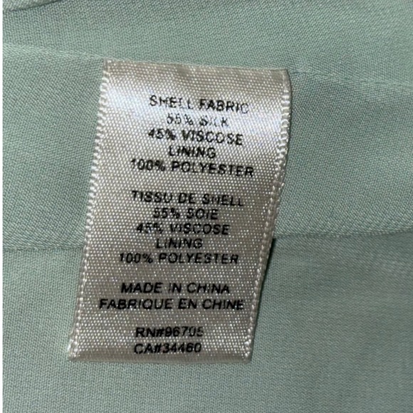 RTR Rebecca Taylor Floral Midi Dress Womens Large 12‎ Button Front Tie Shoulder - Picture 4 of 8